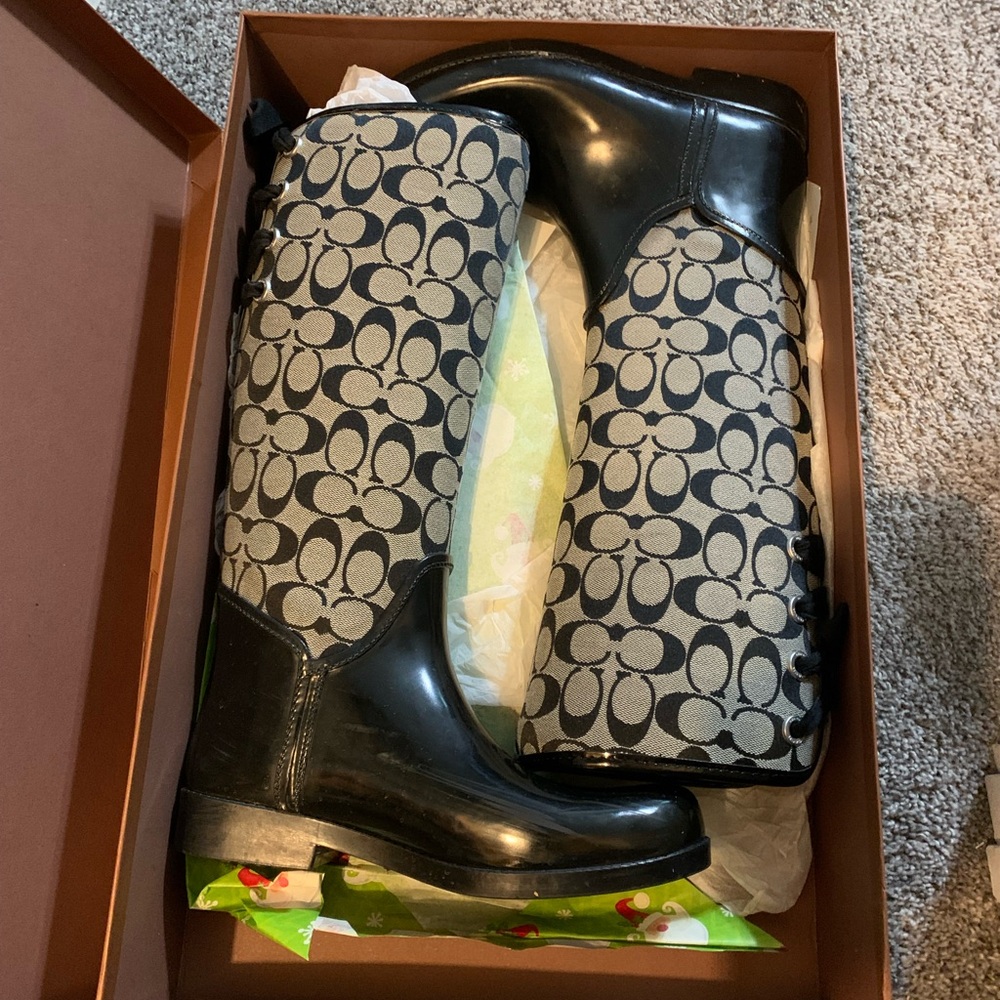 Coach rain boots